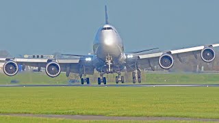 SPECTACULAR HEAVY STORM LANDINGS Winds up to 100kmh Amsterdam Schiphol Airport [upl. by Ravert898]