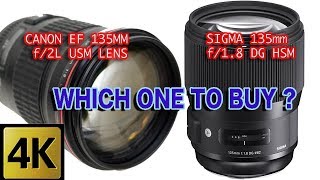 SIGMA 135mm f18 DG HSM ART LENS vs CANON EF 135MM f2L USM LENS  A COMPARISON REVIEW [upl. by Narda12]