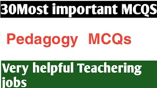 important pedagogy MCQs for NTS PPSC  SST  test with answer  pedagogy teaching skills [upl. by Nnoj440]