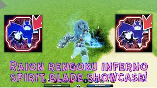 THIS MOVE IS A MENACE TO SOCIETY Raion rengoku spirit blade showcase Shindo life roblox [upl. by Edas]