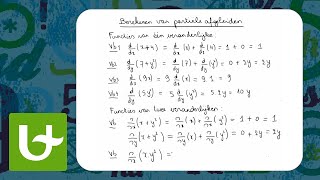 Het berekenen van partiële afgeleiden [upl. by Eineeuq]