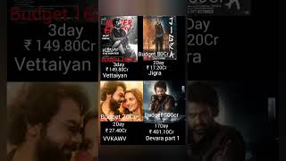 Vettaiyan vs Jigra vs VVKAWV vs Devara Flim box office collection worldwide boxoffice movie [upl. by Aztinad]