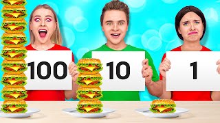 24 HOUR FOOD CHALLENGE 2  How to Sneak Food by 123 GO SCHOOL [upl. by Stortz]