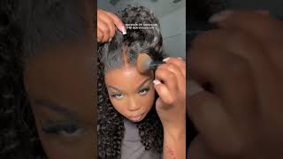 46 Water wave glueless wig install wigs hairstyle gluelesswig [upl. by Carbrey348]