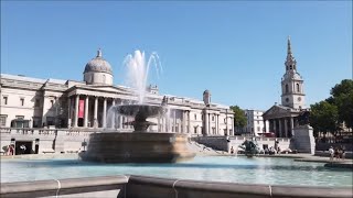 London walk Trafalgar Square to Buckingham Palace along the Mall in heatwave London 20minute walk [upl. by Box]