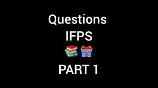 PART 1 ⛔⤴️⤴️Concours IFPS [upl. by Lewanna]