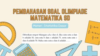 soal olimpiade matematika SD Statistika Dasar [upl. by Mailiw]