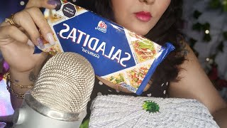 ASMR Comiendo galletas saladitas y chismecito [upl. by Egoreg]