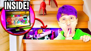 LankyBox BUILT A SECRET GAMING ROOM To Hide From BEST FRIEND FUNNY PRANK [upl. by Idhem]