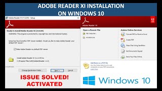 How To Install Adobe Reader XI On Windows 10 11004  Activated  Easy Step [upl. by Kam]