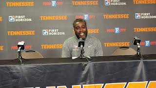 North Carolina Central Coach Terrence Baxter postgame vs Lady Vols [upl. by Oinotnanauj]