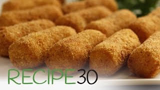 Classic Potato Croquettes  By RECIPE30com [upl. by Nnayelhsa]