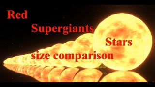 Red Supergiant stars size comparison [upl. by Gabey]