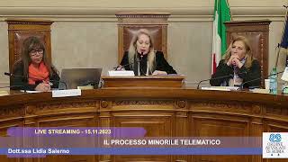 IL PROCESSO MINORILE TELEMATICO  15112023 [upl. by Jarin]