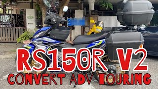 Honda RS150 V2 Convert ADV Touring  Pemasangan Asas Aksesori Touring [upl. by Naibaf]