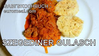 SZEGEDINER GULASCH  Schweinegulasch mit Kraut schnell gekochte Hausmannskost aus Österreich [upl. by Nerehs]