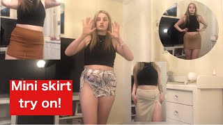 mini skirt try on [upl. by Savina]