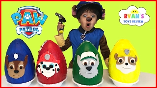 Paw Patrol Play Doh Surprise Eggs Toys for Kids Chase Marshall Rubble Kids Costume [upl. by Enelav]