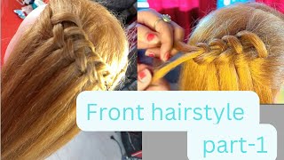 Hairstyle tutorial  open hair with hairstyle  front bred hairstyle  front braid hairstyle hair [upl. by Franklin756]