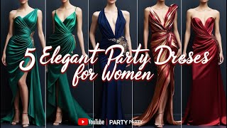 5 Best Elegant Party Dresses For Women [upl. by Nosduh]