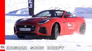 2018 Jaguar FType SVR Cabriolet amp JaguarE Pace Snow Drift [upl. by Ondrea]