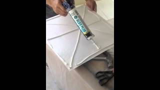 Styrofoam Ceiling Tiles Easy Application amp installation DIY [upl. by Anders]