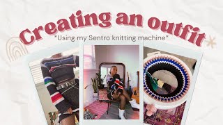 Watch me create a Twopiece Knit set using a Knitting Machine [upl. by Brandwein]