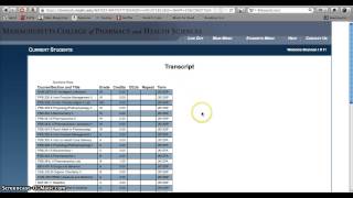 MCPHS Screencast 07  How To Access Transcripts Online [upl. by Francklyn34]