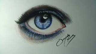 Come disegnare un occhio realistico con i pastelli  How to draw a realistic eye with pastels [upl. by Bradstreet258]