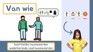 Van wie  Bezittelijke voornaamwoorden  Wederkerende voornaamwoorden  NT2  Grammatica [upl. by Buine]