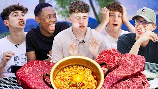 British Highschoolers Try Korean Beef  Ramyeon Combo for the first time [upl. by Ynaffi]