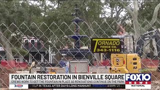 Foundation restoration happening in Bienville Square [upl. by Welsh]