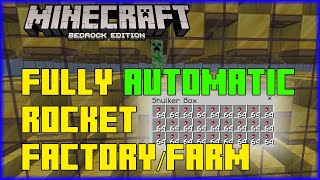 FULLY AUTOMATIC ROCKET FARM  Minecraft Bedrock Showcase [upl. by Sualocin]