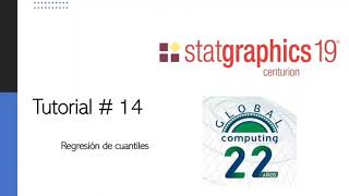 Tutorial Statgraphics Regresión de cuantiles [upl. by Alyos]