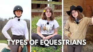 DIFFERENT TYPES OF EQUESTRIANS funny 😂 [upl. by Oirasan]