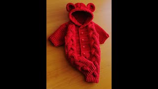 🧸 enterito mameluco pelele de oso tejido a crchet para bebes 🧸1 primera parte [upl. by Sitnik863]