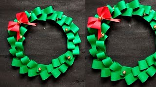 DIY Paper Christmas Wreath How to make Christmas WreathChristmas Decoration [upl. by Cochard]