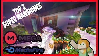 TOP 3 SUPER MANSIONES PARA MINECRAFT PE MEGA Y MEDIAFIRE LINK DIRECTO  OPTIMUSPLAY [upl. by Yrrot]