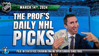 NHL DAILY PICKS THE SNAPPED WINNING STREAK BETTING SYSTEM MARCH 14th nhlbettingpicks [upl. by Sellihca]