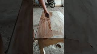 Plamir Wood filler meja ✅woodworking carpentry kerjakayu pengerjaankayu kerajinankayu [upl. by Ardnekahs]