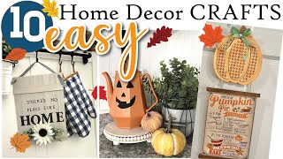 10 BEST FALL DIYS for FALL DIY HOME DECOR  Dollar Tree Crafts [upl. by Semele]