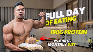 180g Protein In ₹3000 Monthly Diet  Low Budget Full Day Of Eating [upl. by Ardnahc352]