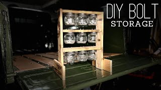 Mason Jar Nut and Bolt Storage Rack  Easy and Cheap [upl. by Haonam464]