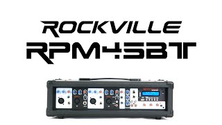 Rockville RPM45BT Powered 4 Channel Mixer Amplifier with Bluetooth EQ and Effects DEMO [upl. by Nana]