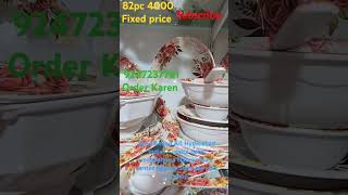 MELAMINE DINNER SET 82PC 4000 FIXED PRICE HYDERABAD MAIN DELIVERY FREE SUBSCRIBE KAREN JAZAKH ALLAH [upl. by Eelrebmik]