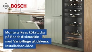 Så monterar du luckan på din Bosch diskmaskin med VarioHinge glidskena [upl. by Eelreveb]