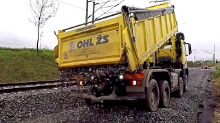 Mercedes Arocs unload makadam  Day in work 8 GoPro [upl. by Bostow]