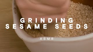 Grinding Sesame Seeds ASMR  Suribachi amp Surikogi ASMR [upl. by Enomas]