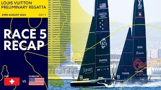 Louis Vuitton Preliminary Regatta  Race 5 Recap [upl. by Analla375]