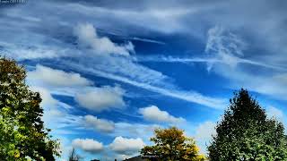 Cloud Formations Fall Season Contrails [upl. by Kayley]